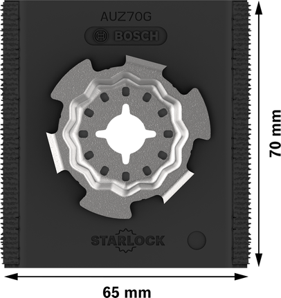 Hoja lijadora de perfiles Bosch PRO AUZ 70 G, 70x65 mm.